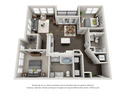 B6 Floor Plan at Marq on Main, Lisle, IL, 60532